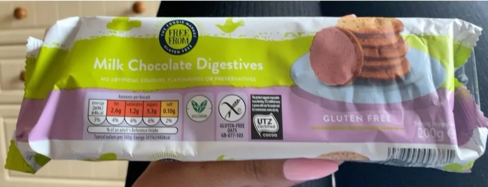 Milk chocolate digestives