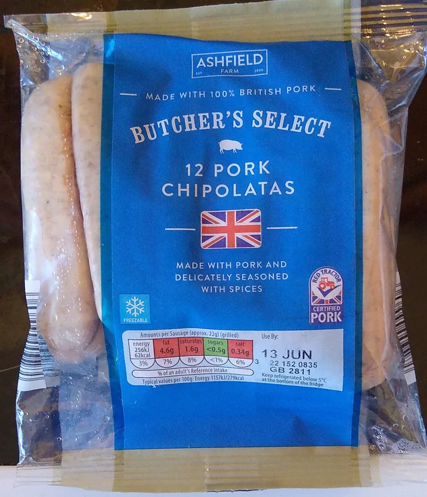 12 Pork Chipolatas