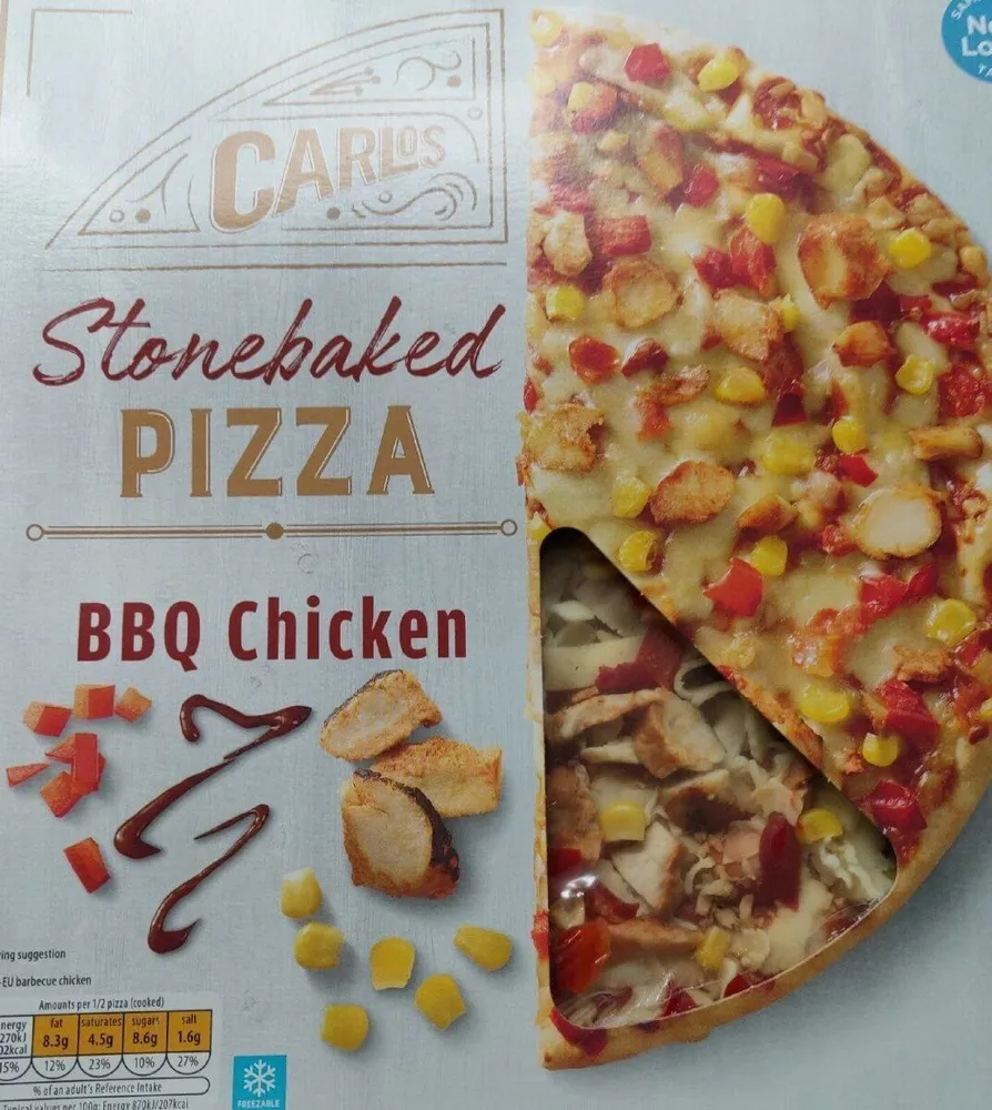 Stonebaked BBQ Chicken pizza