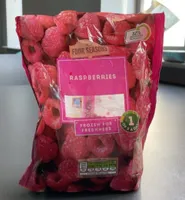 Raspberries frozen for freshness