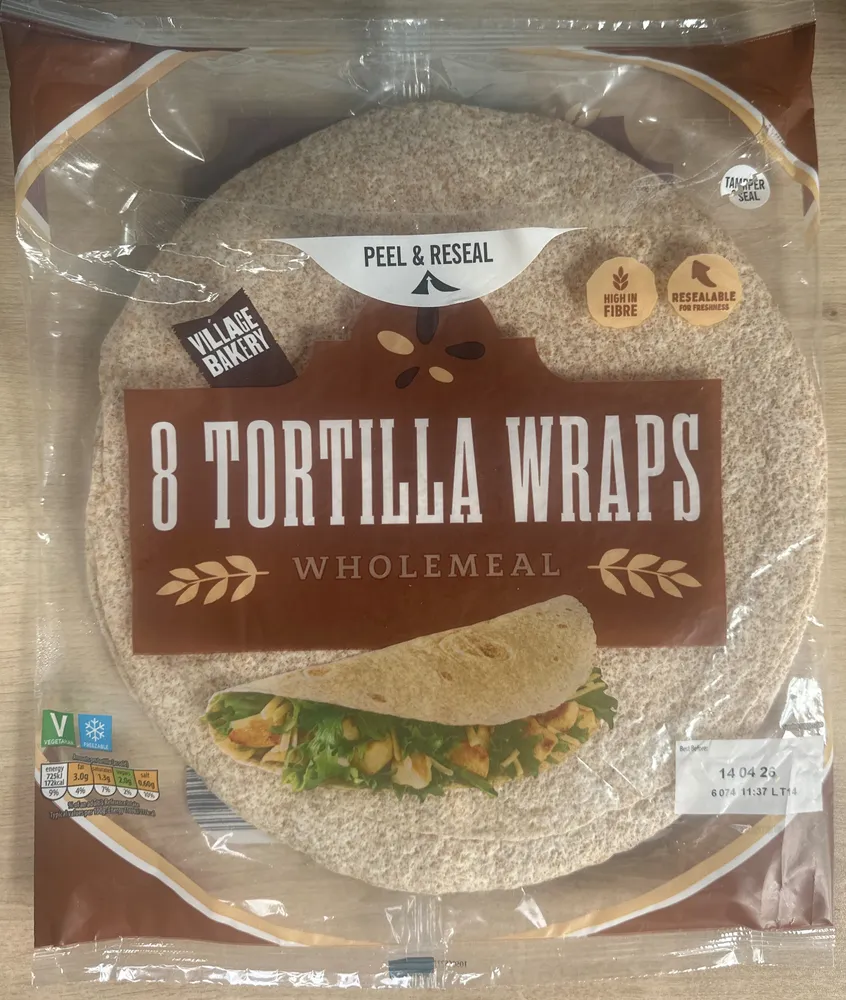 8 Tortilla Wraps Wholemeal