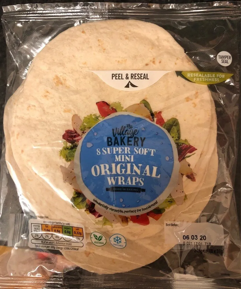 8 Tortilla Wrap Mini White