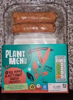 Plant Menu Red Pepper & Butternut Squash Sausages