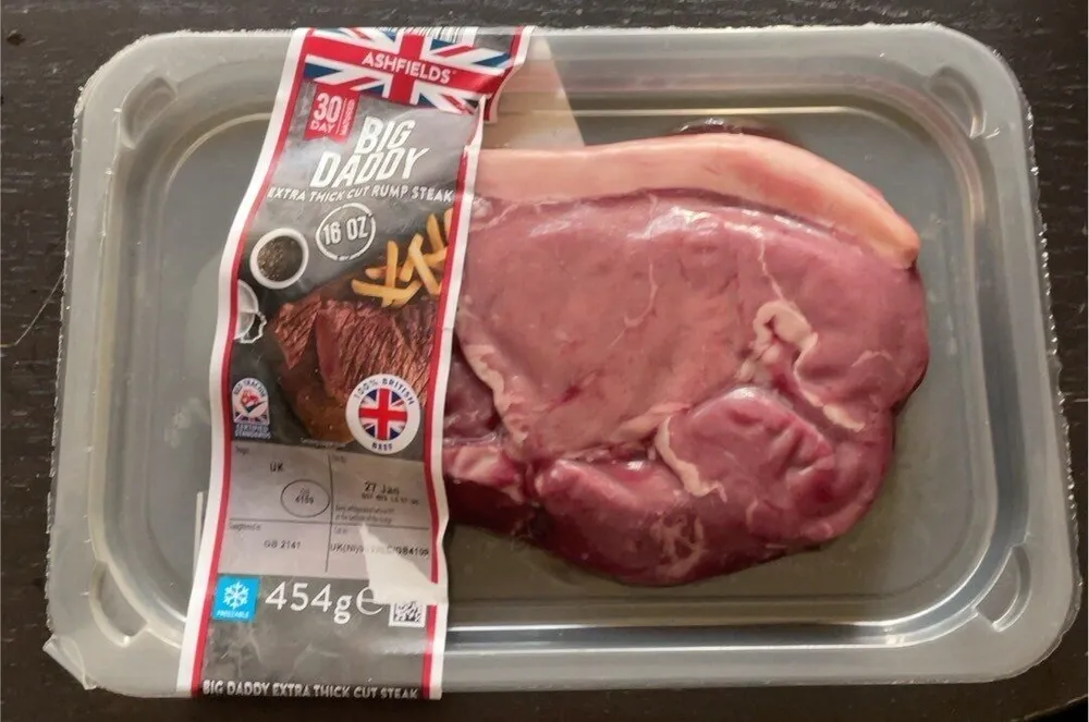 Big daddy extra thick cut rump steak