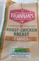 Roast chicken breast carved