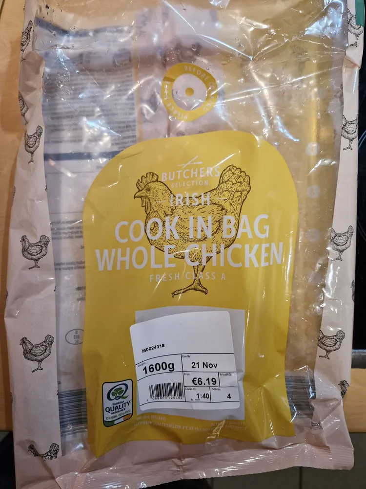 IRISH COOK IN BAG WHOLE CHICKEN