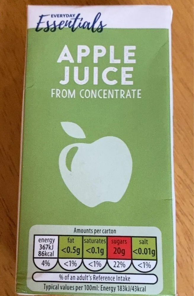 Apple Juice from Concentrate