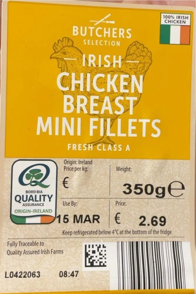 Irish chiken beast mini fillets