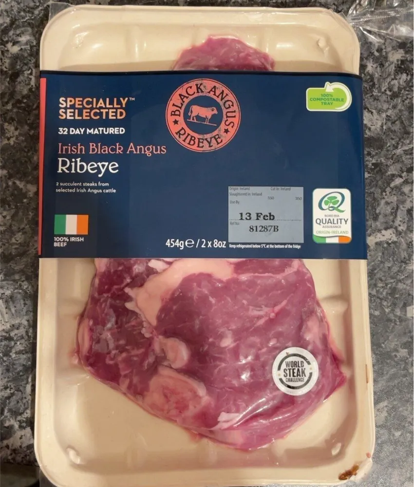 Irish nlack angus ribeye
