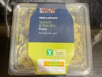Spinich and pine nut pasta