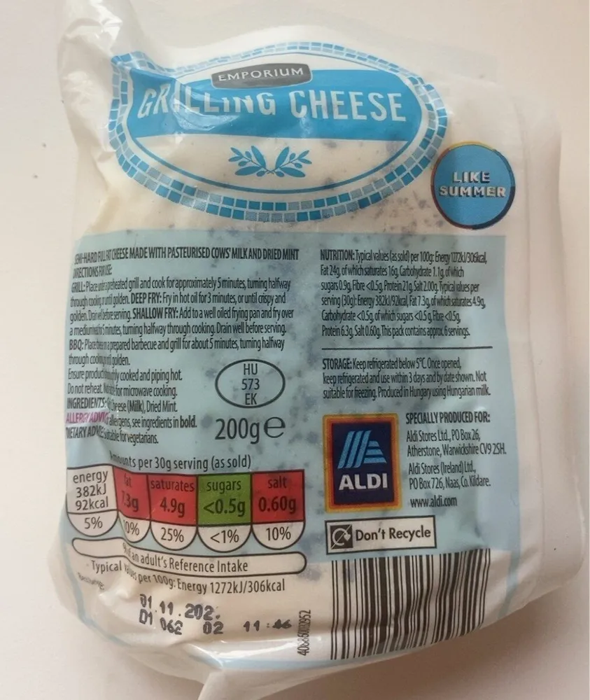 Grilling cheese