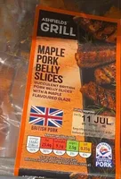 Maple pork belly slices