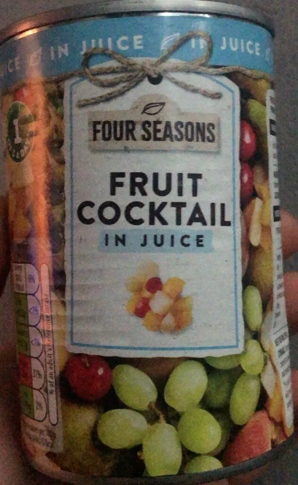 Fruit cocktail in juice