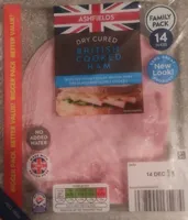 Dry cured British cooked ham