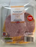 Breaded ham slices