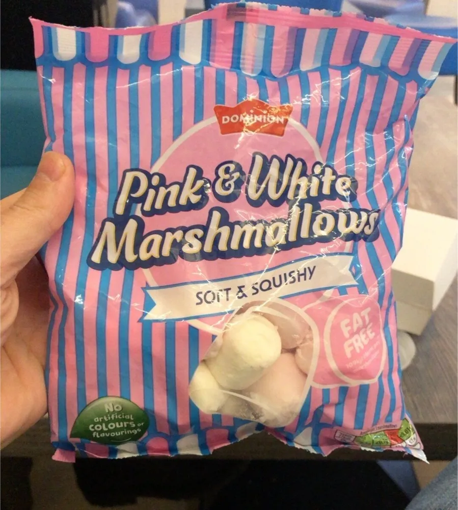 Pink and white marshmallows