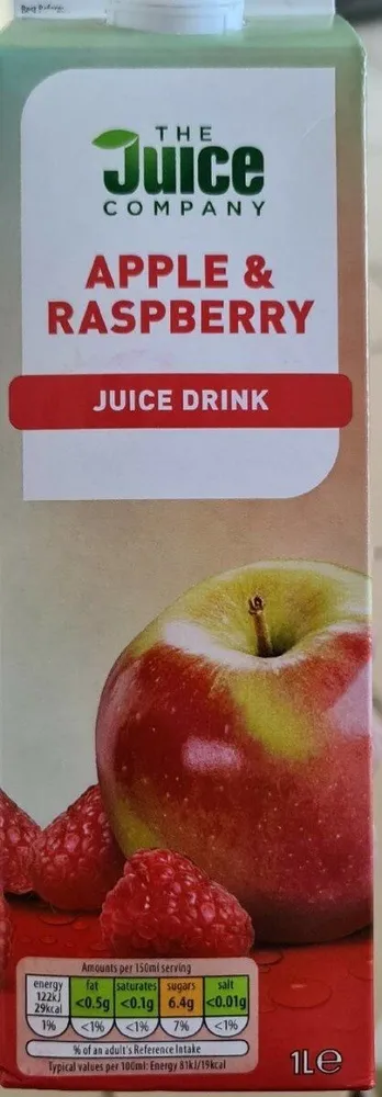 Apple & raspberry juice drink