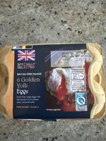 Free Range 6 Golden Yolk Eggs