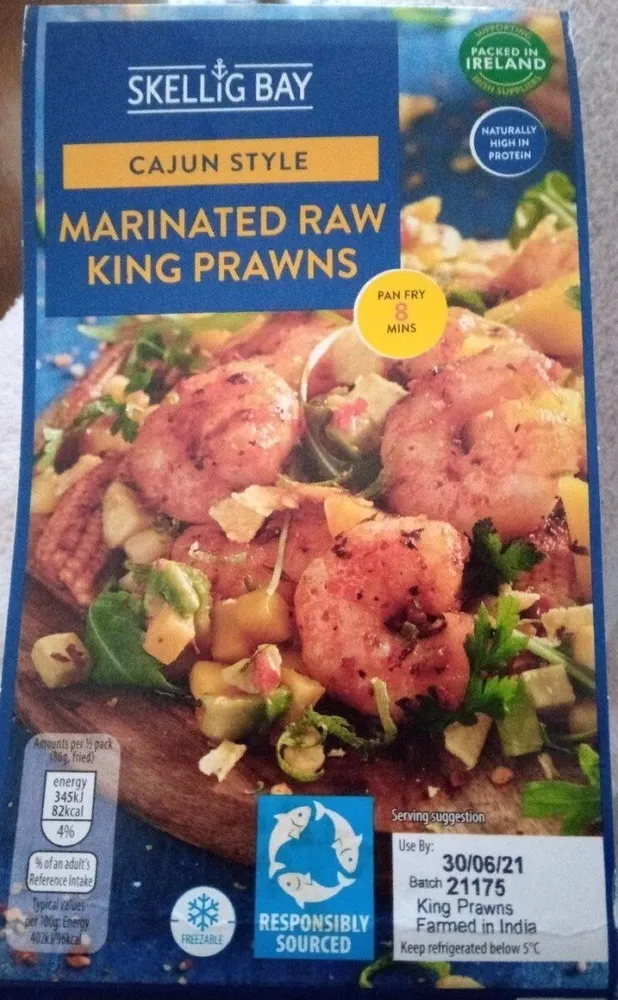 Marinated Raw King Prawns Cajun Style