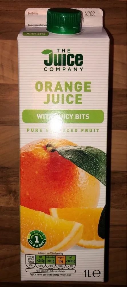 Orange Juice with juicy bits