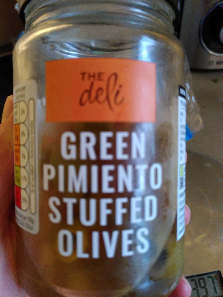 Green pimento stuffed olives