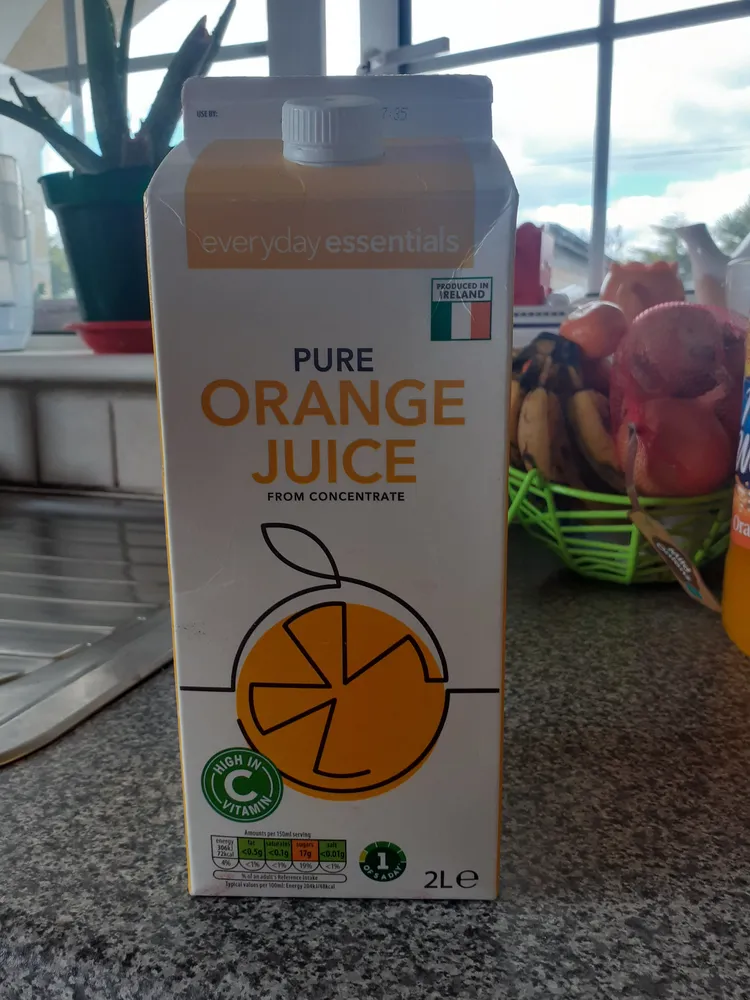 everyday essentials pure orange juice