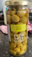 Pitted green olives