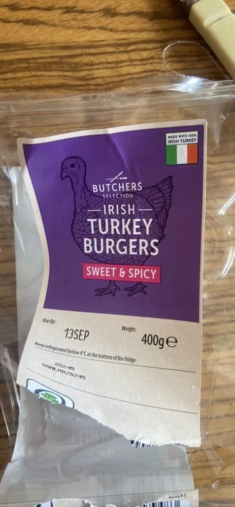 Irish Turkey Burgers Sweet & Spicy