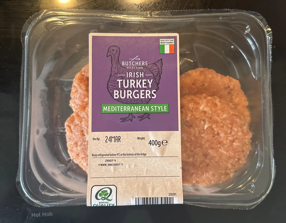 Irish Turkey Burgers Mediterranean Style