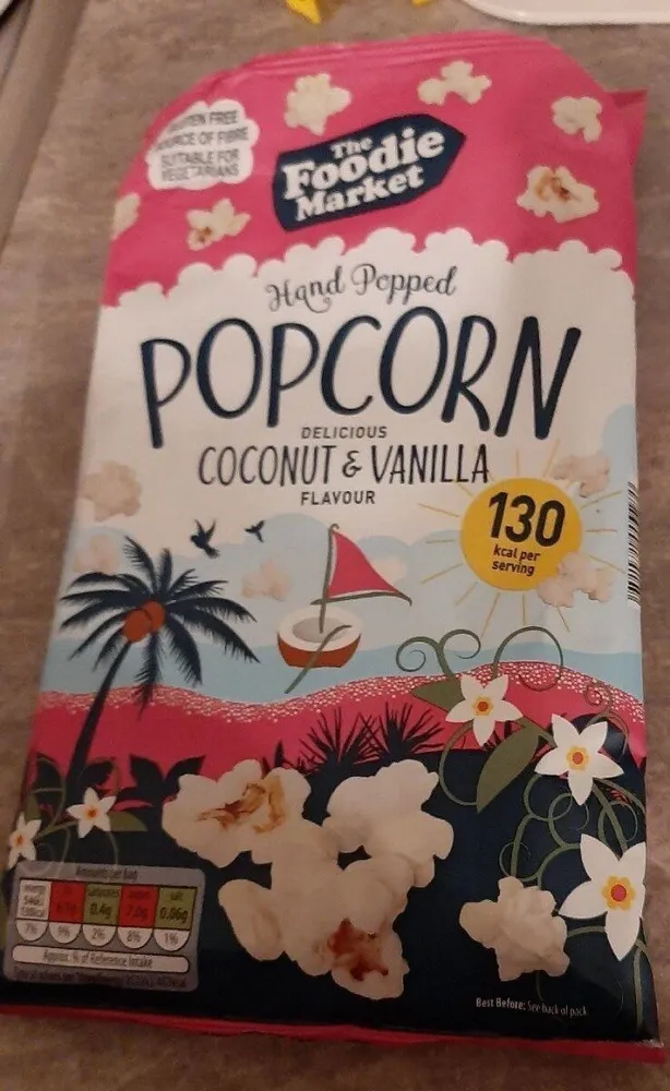 coconut & vanila flavour popcorn