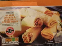 Large chicken and vegetable spring rolls