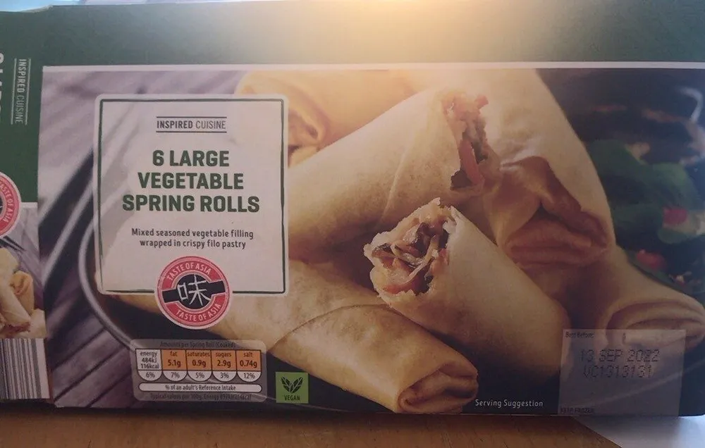 6 Large Vegetable Spring Rolls