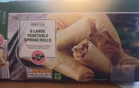 6 Large Vegetable Spring Rolls