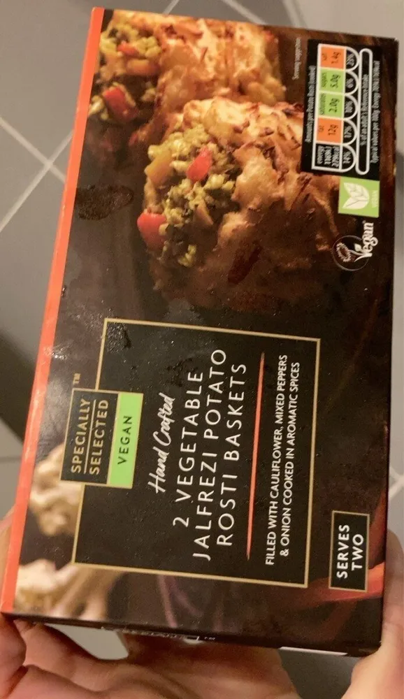 Vegetable jalfrezi rosti baskets