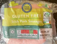 Gluten free Irish pork sausages