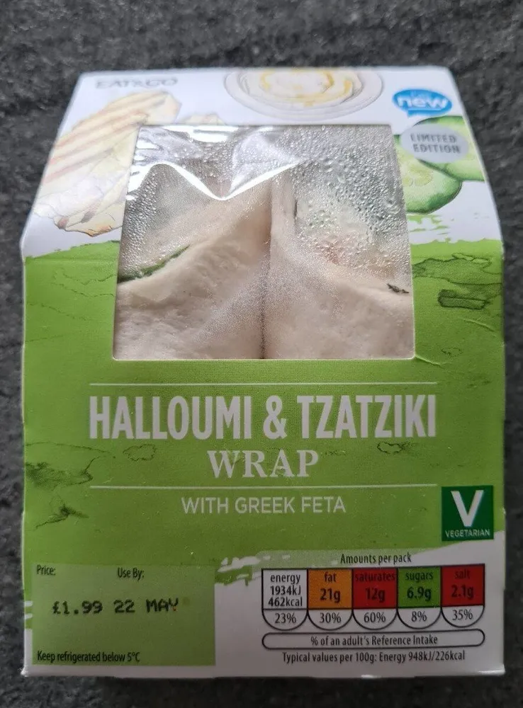 Halloumi & Tzatziki Wrap with Greek Feta