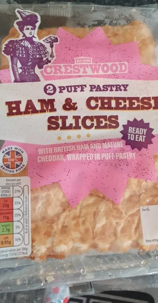 Ham and cheese slices