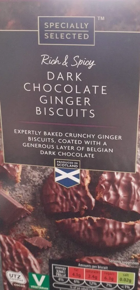 Dark Chocolate Ginger Biscuits