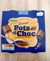 Caramel pots of choc