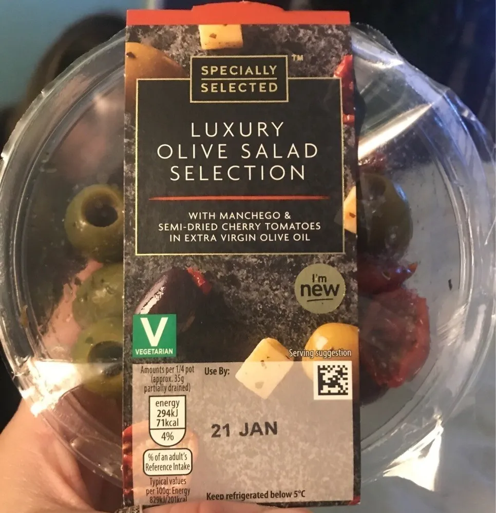 Luxury olive salad selection