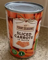 Sliced carrots in water