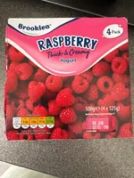 Thick and creamy raspberry yogurt