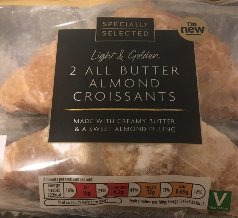 All butter almond crossants