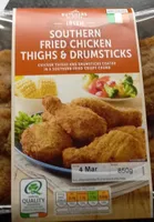 Southern fried chicken thighs and drumsticks