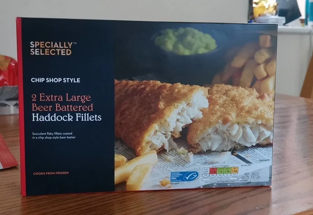 2 Extra Large Beer Battered Haddock Fillets