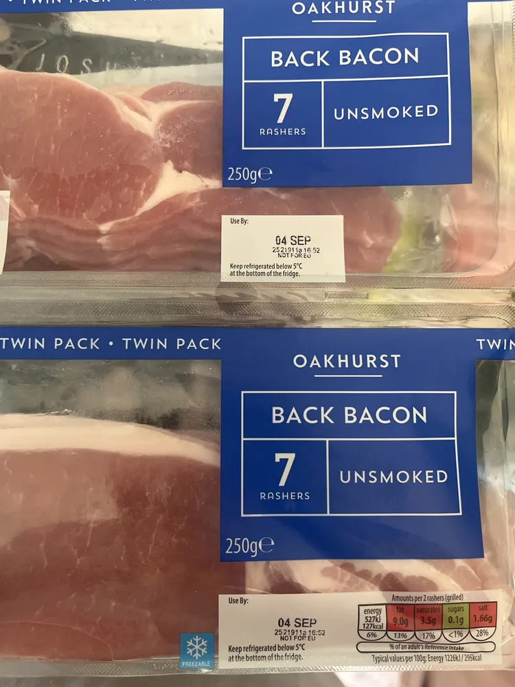 Unsmoked bacon