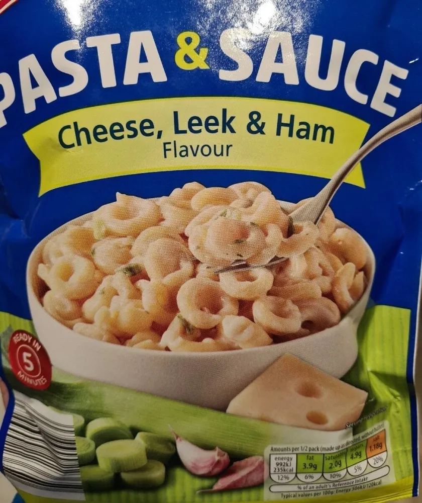 Pasta & Sauce Cheese, Leek & Ham