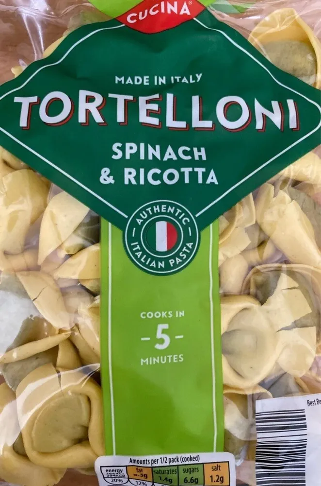 Tortelloni spinach & ricotta