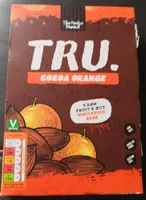 Tru cocoa orange raw fruit and nut wholefood bars