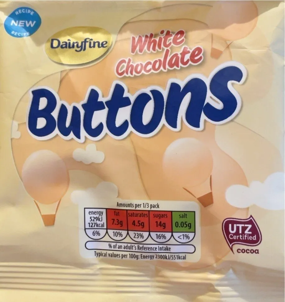 Dairyfine White Chocolate Buttons